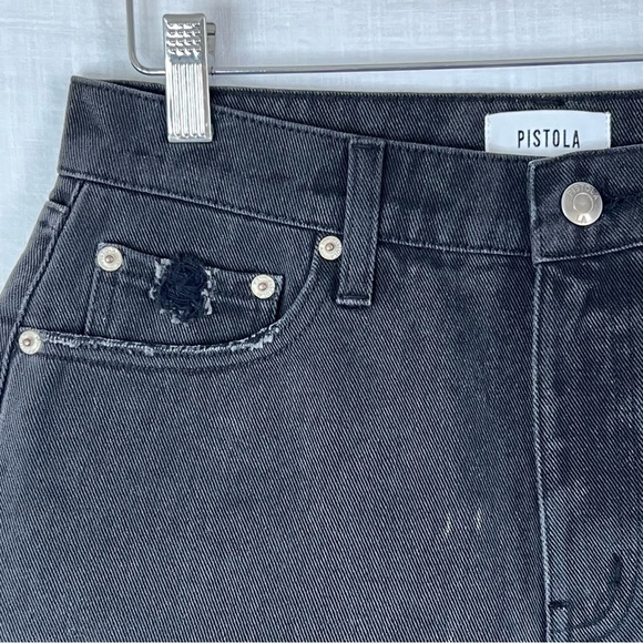 NWOT's Pistola Raw Hem Denim Short, size 26 short black cuff - Picture 8 of 12